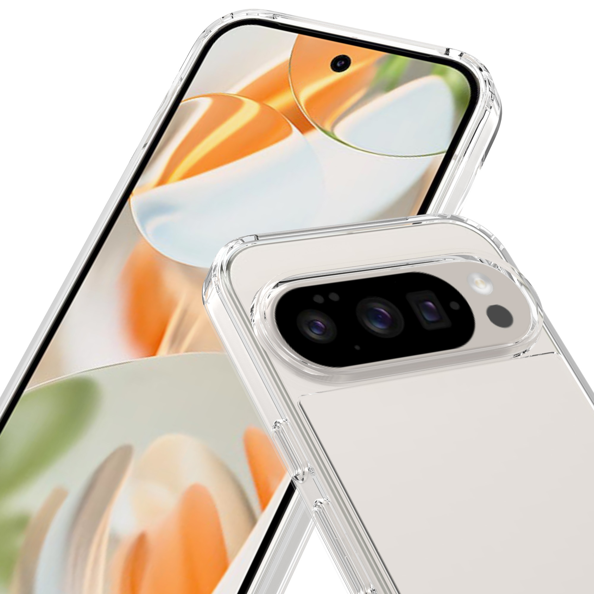 Hybridskal Google Pixel 10 Genomskinlig