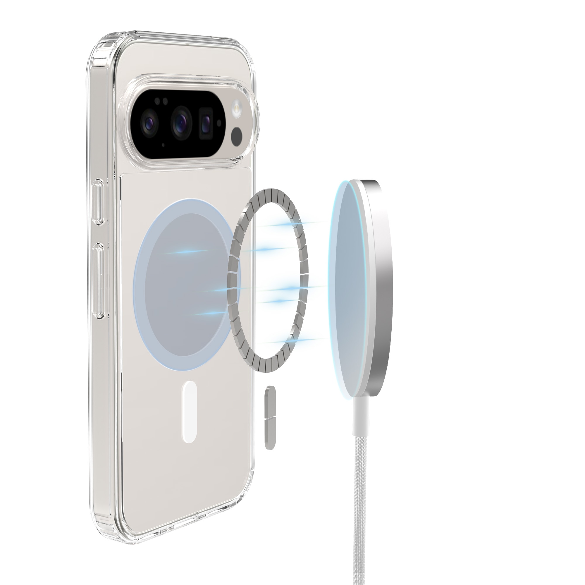 Hybridskal MagSafe Google Pixel 10 Pro XL Genomskinlig