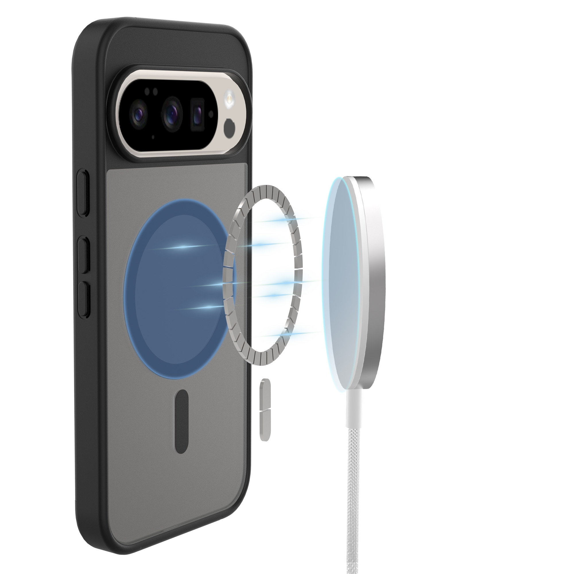 Magnetic Hybrid Skal Google Pixel 10 Pro XL Frosted Black