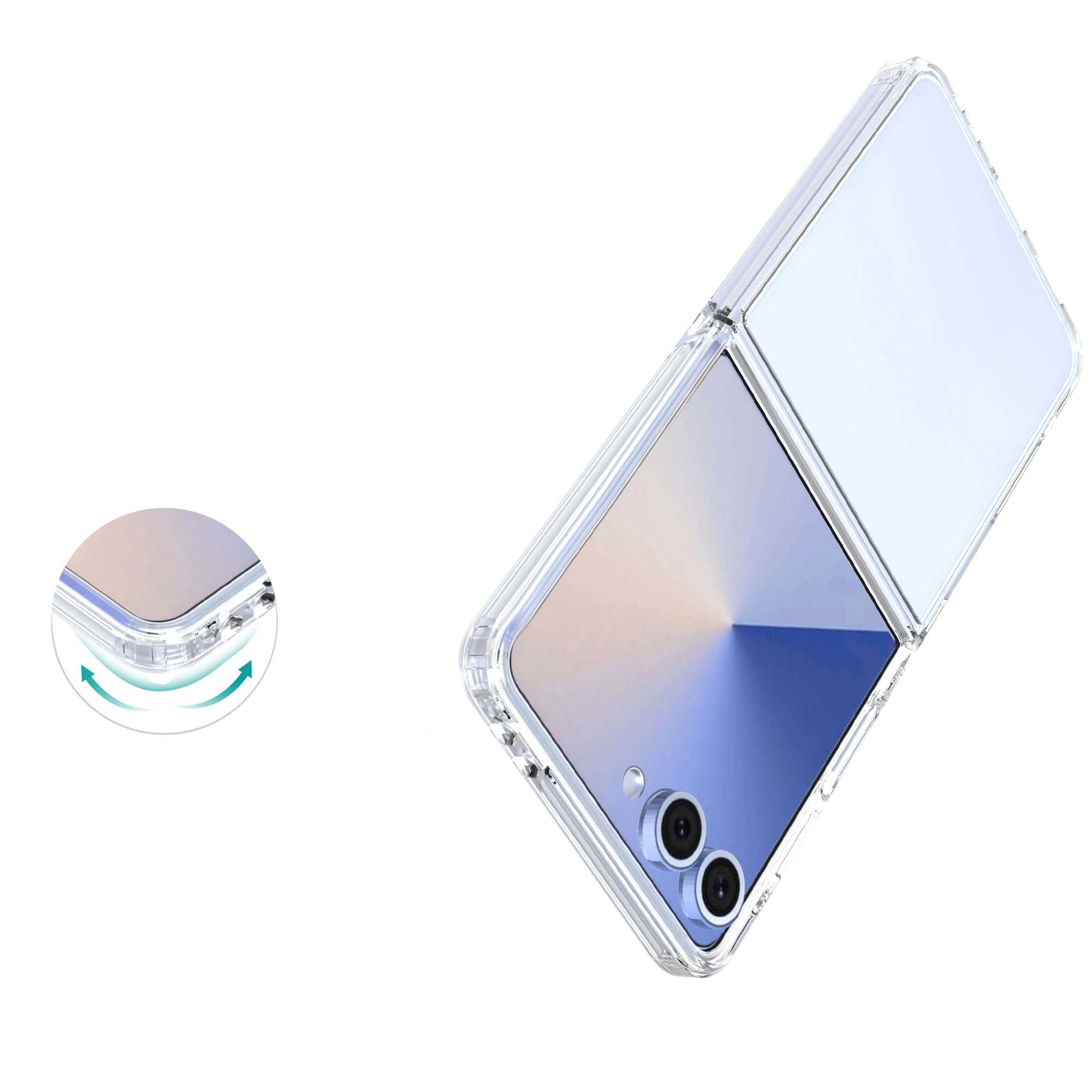 Hybridskal Samsung Galaxy Z Flip 7 transparent