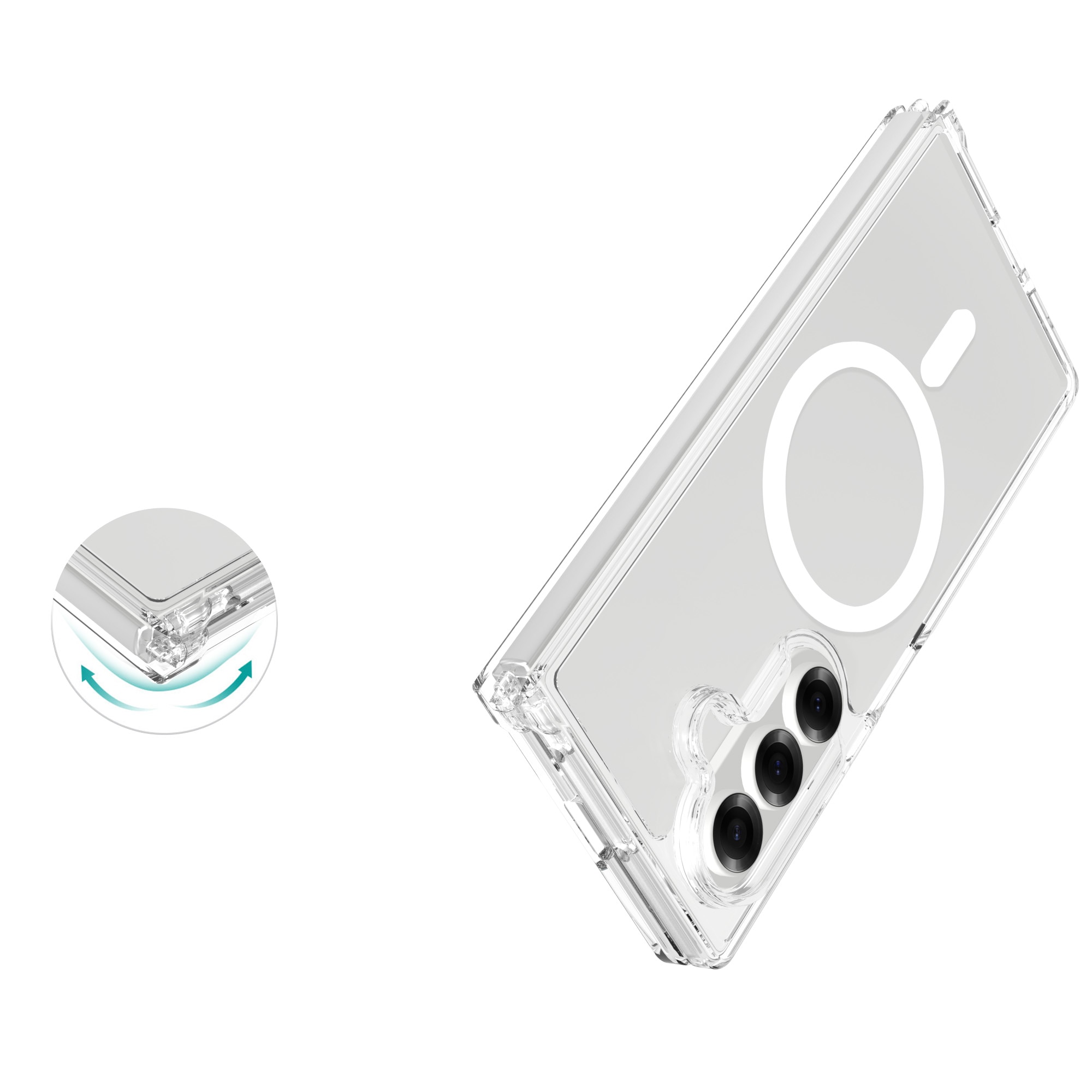 Hybridskal MagSafe Samsung Galaxy Z Fold 7 Genomskinlig