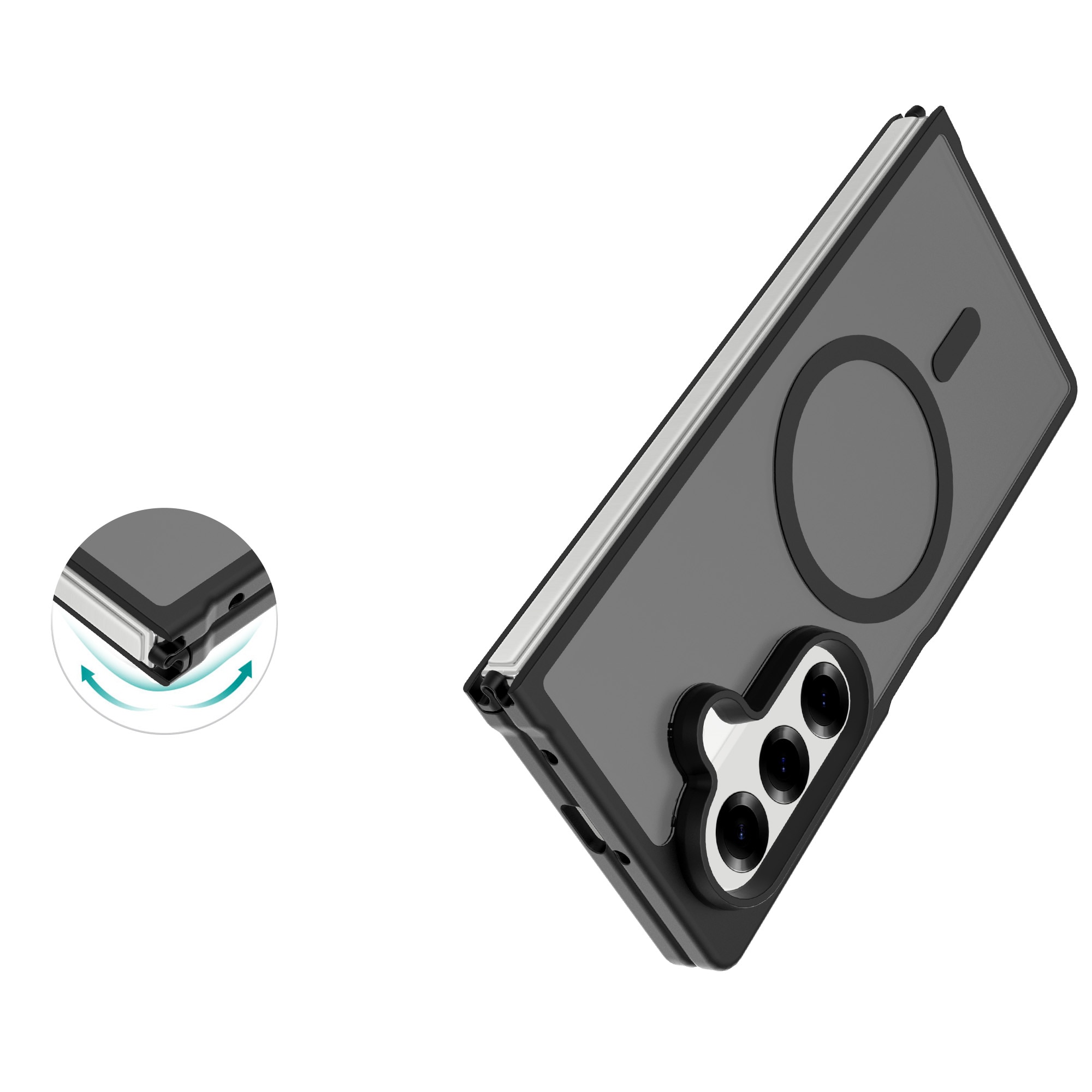 Magnetic Hybrid Skal Samsung Galaxy Z Fold 7 Frosted Black