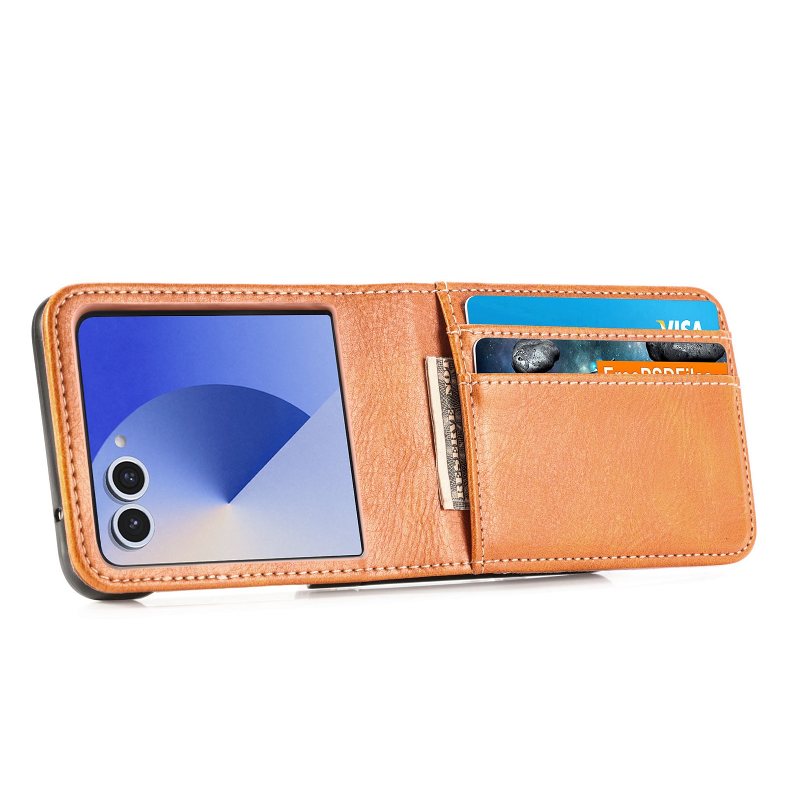 Mobilfodral Samsung Galaxy Z Flip 7 Cognac