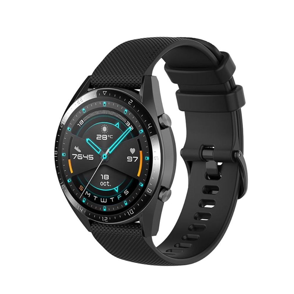 Silikonarmband Huawei Watch GT 2/3 42 mm svart