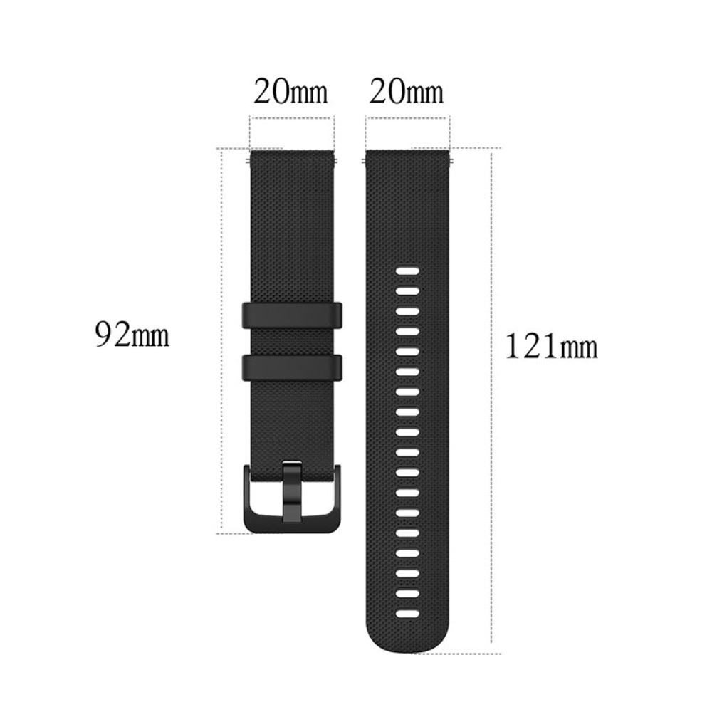 Silikonarmband Huawei Watch GT 2/3 42 mm svart