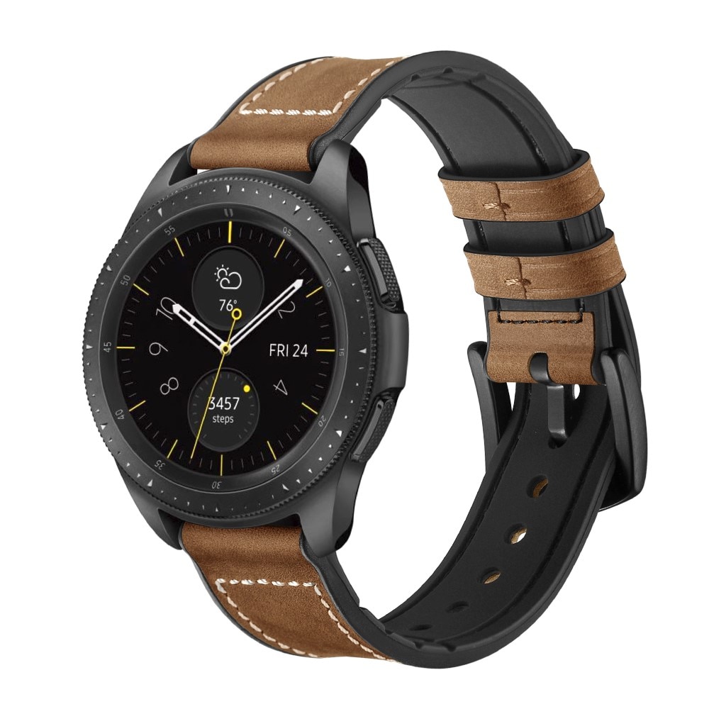 Premium Läderarmband Samsung Galaxy Watch 5 Pro 45mm brun