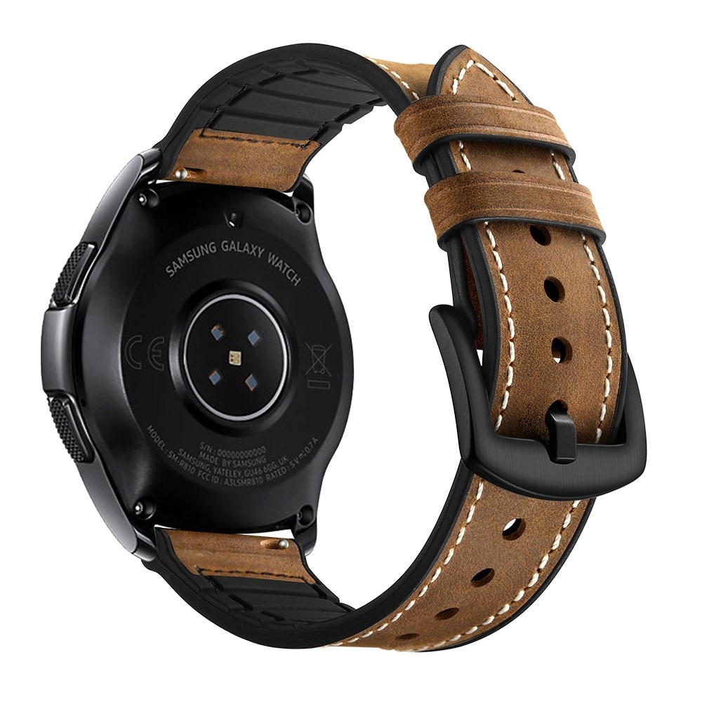 Premium Läderarmband Samsung Galaxy Watch 4 Classic 42mm brun