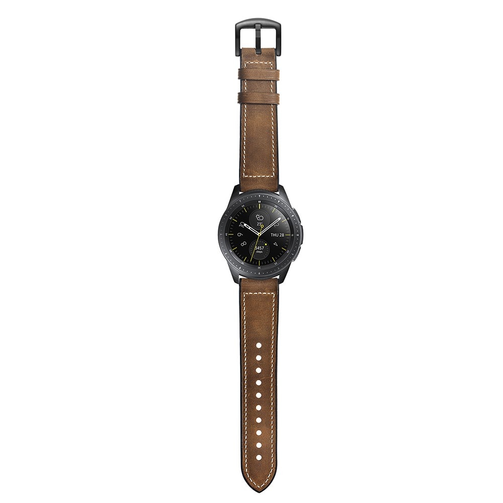 Premium Läderarmband Samsung Galaxy Watch 4 Classic 42mm brun