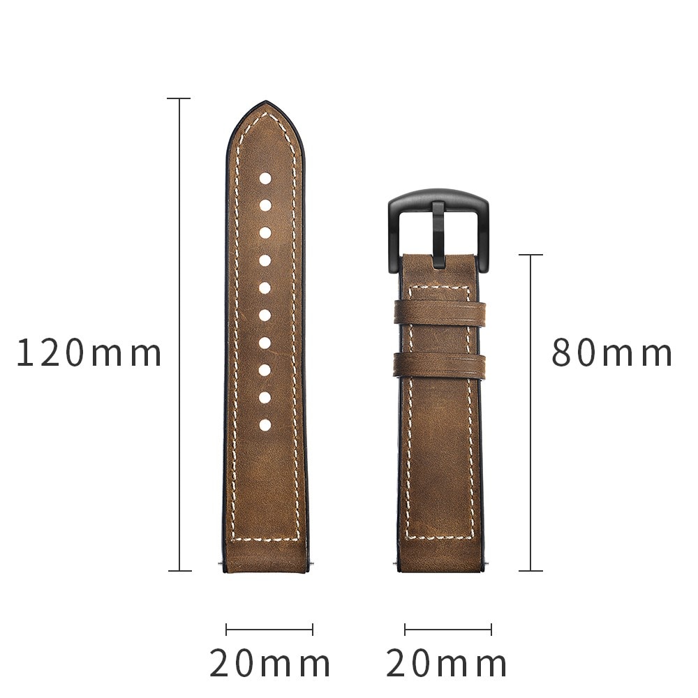Premium Läderarmband Samsung Galaxy Watch 6 40mm brun
