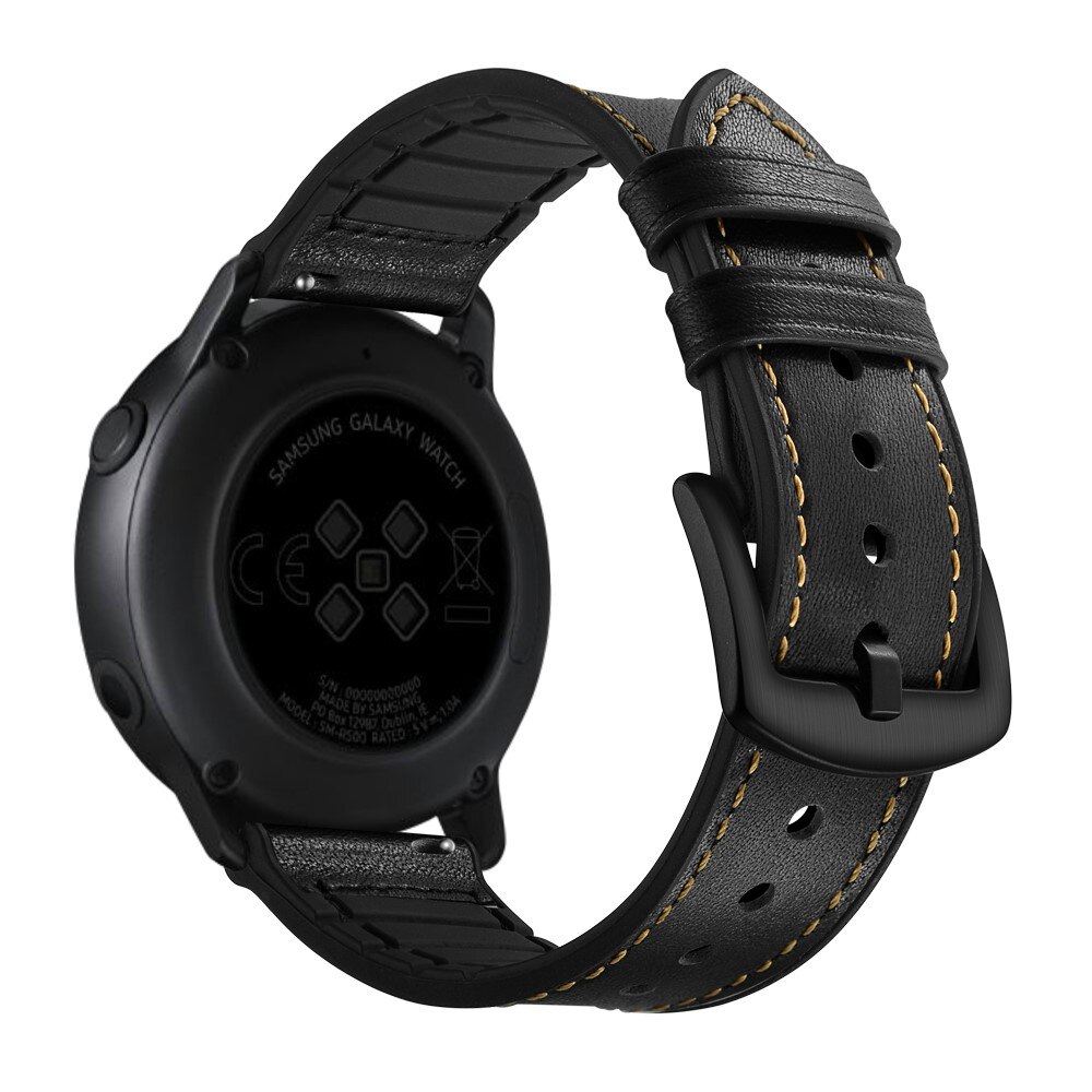 Premium Läderarmband Samsung Galaxy Watch 5 44mm svart