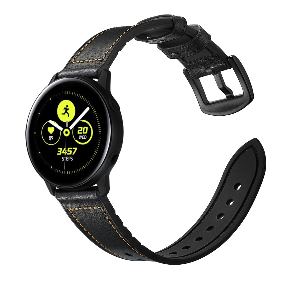 Premium Läderarmband Samsung Galaxy Watch 5 44mm svart