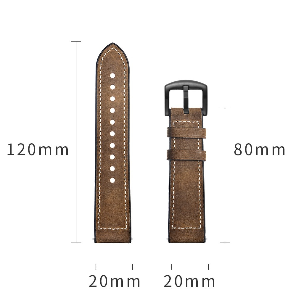 Premium Läderarmband Samsung Galaxy Watch 5 40mm brun