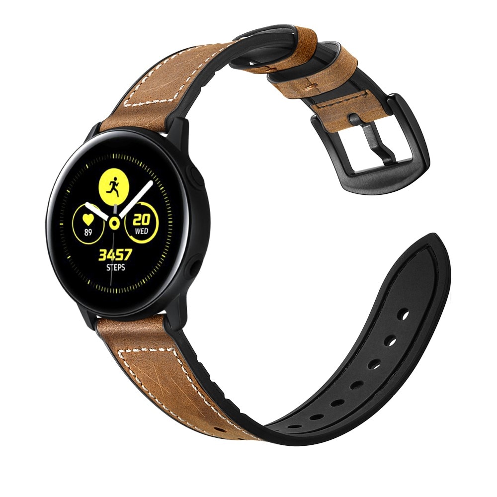 Premium Läderarmband Samsung Galaxy Watch 4 40mm brun