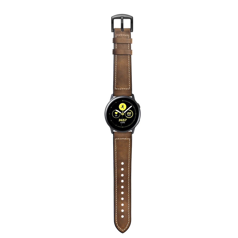 Premium Läderarmband Samsung Galaxy Watch 4 40mm brun