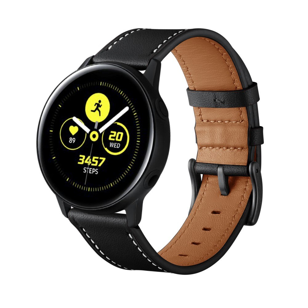 Läderarmband Samsung Galaxy Watch 42mm svart