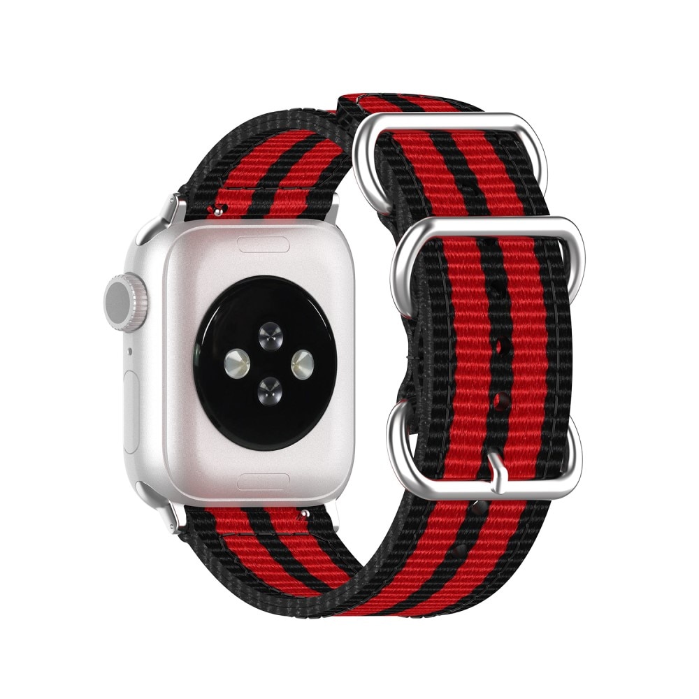 Natoarmband Apple Watch 42mm svart/röd