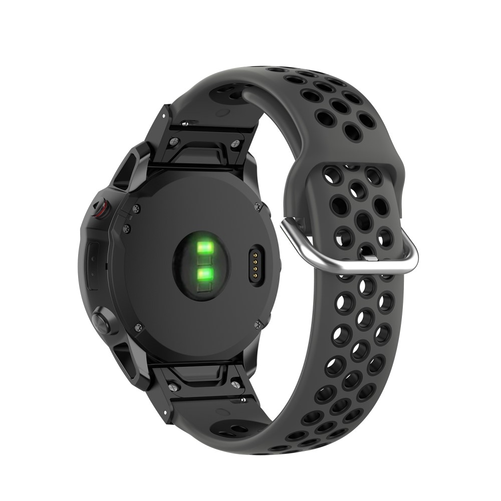 Silikonarmband Sport Garmin Fenix 7X Pro svart