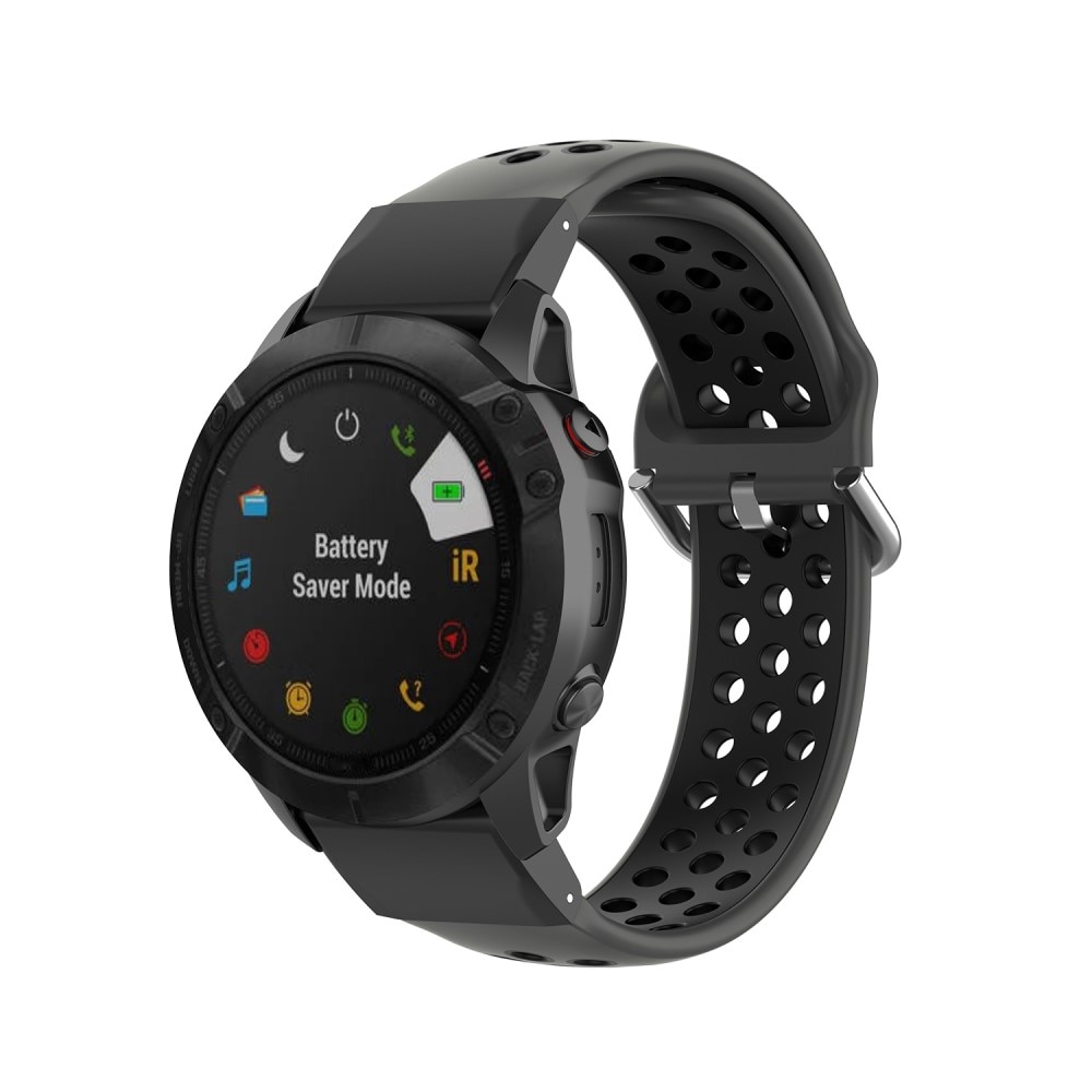 Silikonarmband Sport Garmin Fenix 7X svart