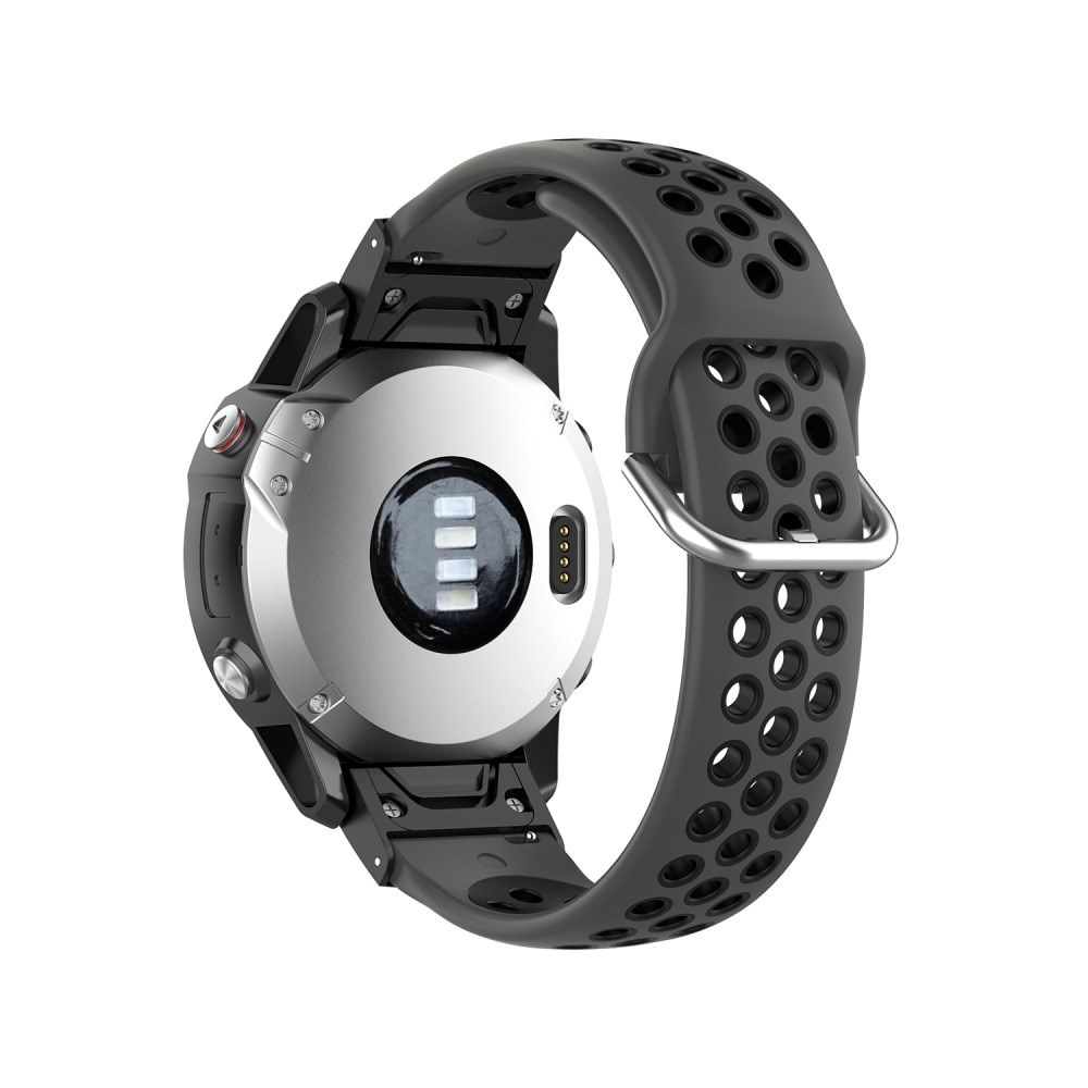 Silikonarmband Sport Garmin Fenix 6 Pro svart