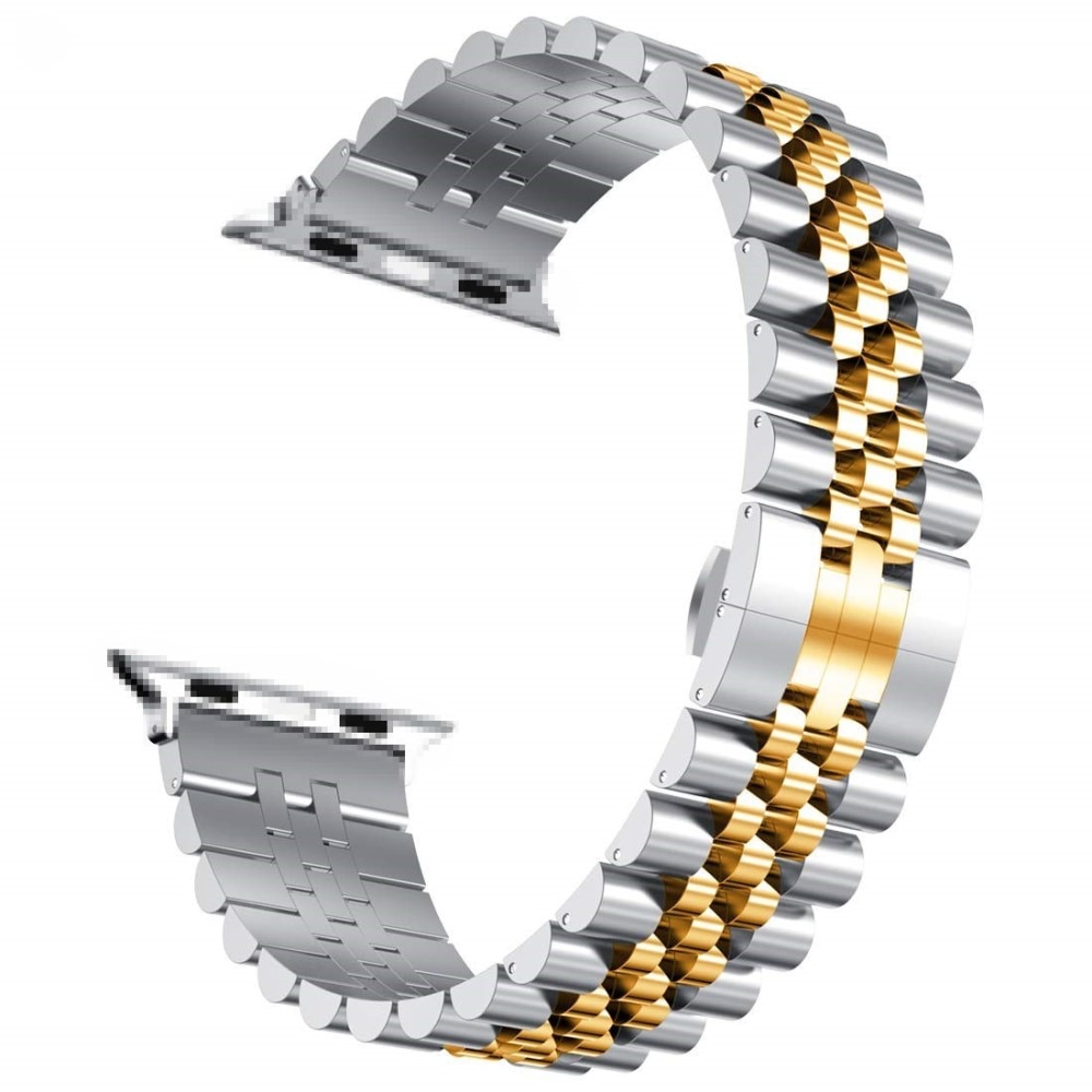 Stainless Steel Bracelet Apple Watch 41mm Series 9 silver/guld