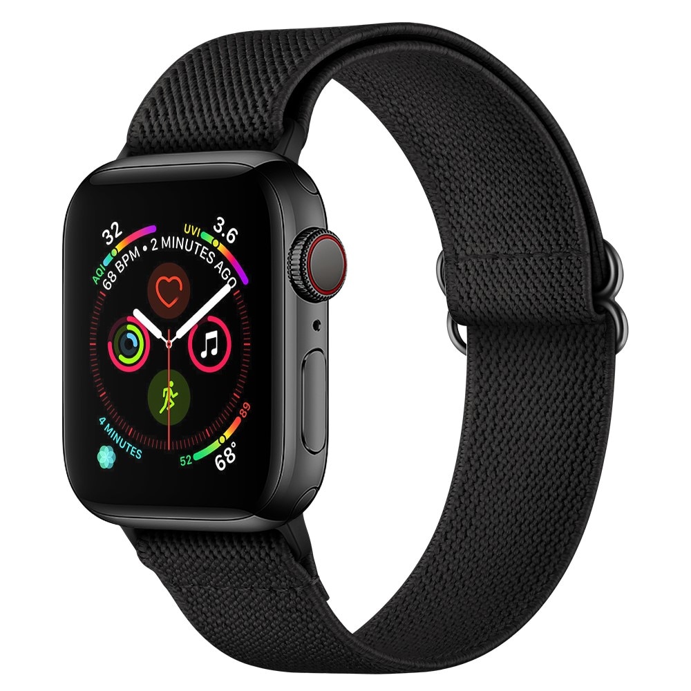 Elastiskt Nylonarmband Apple Watch 38/40/41 mm svart