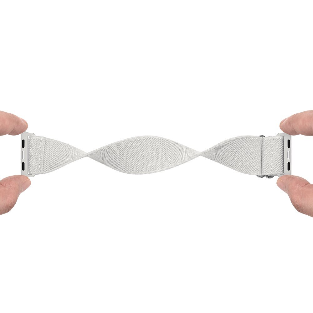 Elastiskt Nylonarmband Apple Watch Series 8 41mm Vit