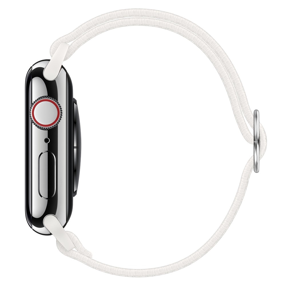Elastiskt Nylonarmband Apple Watch 44mm vit