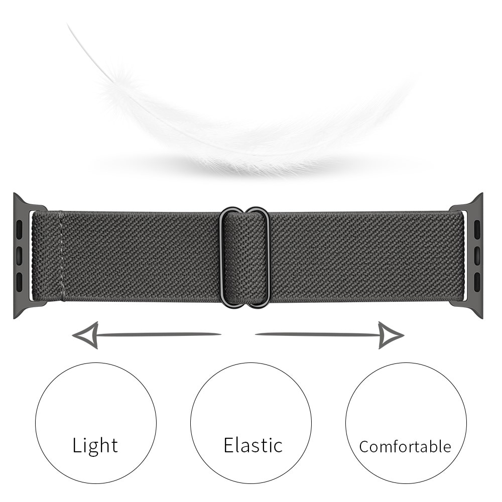 Elastiskt Nylonarmband Apple Watch 38mm grå