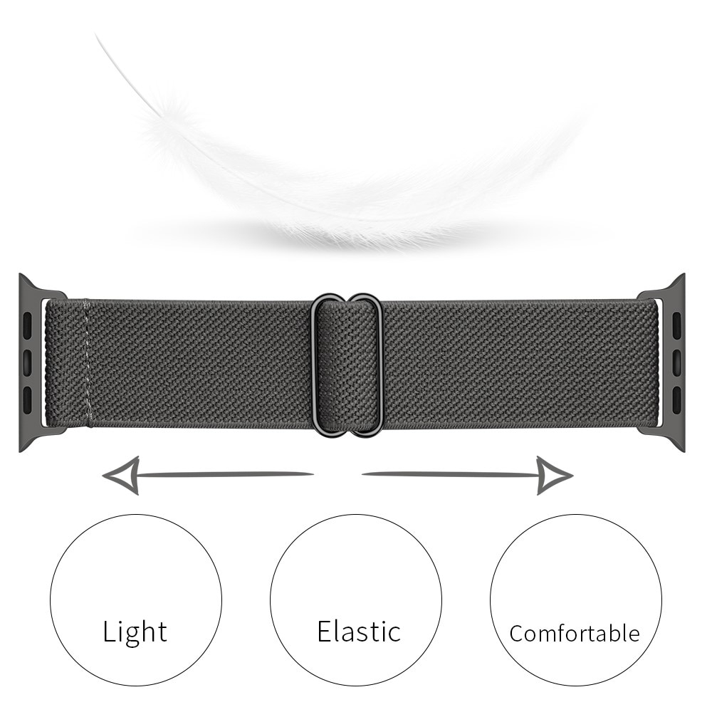 Elastiskt Nylonarmband Apple Watch SE 44mm grå