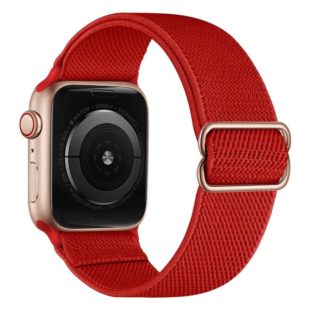 Elastiskt Nylonarmband Apple Watch 45mm Series 9 röd