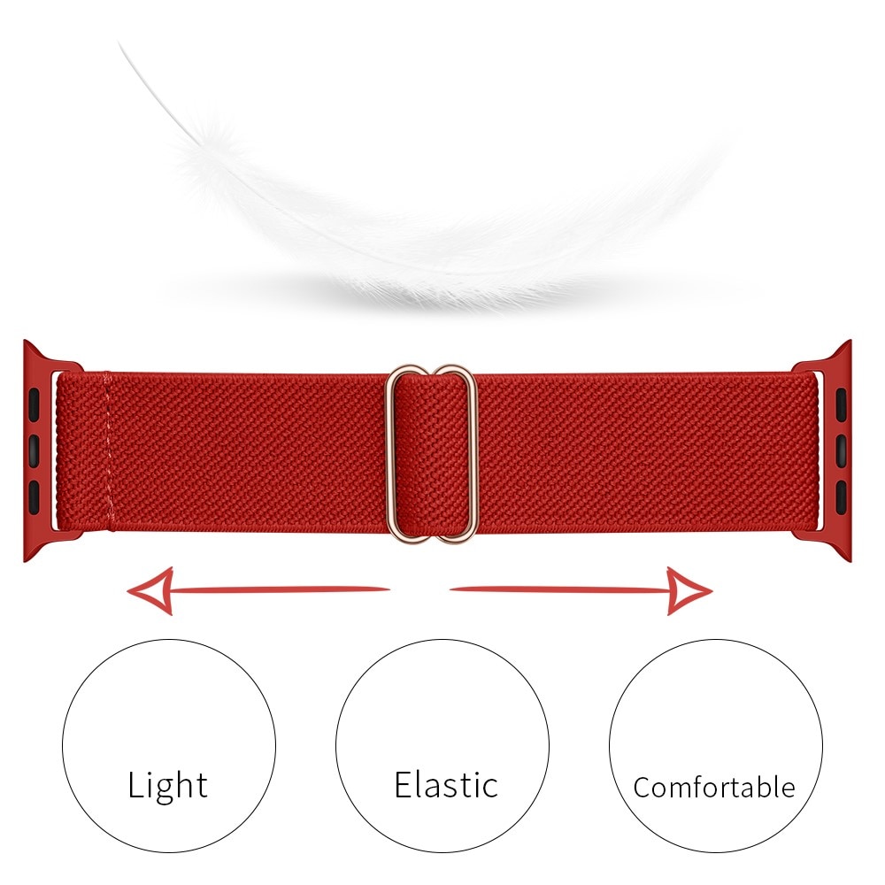 Elastiskt Nylonarmband Apple Watch SE 44mm röd