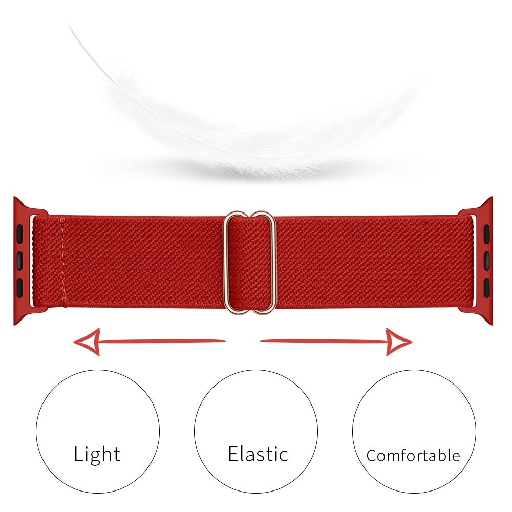 Elastiskt Nylonarmband Apple Watch 45mm Series 9 röd