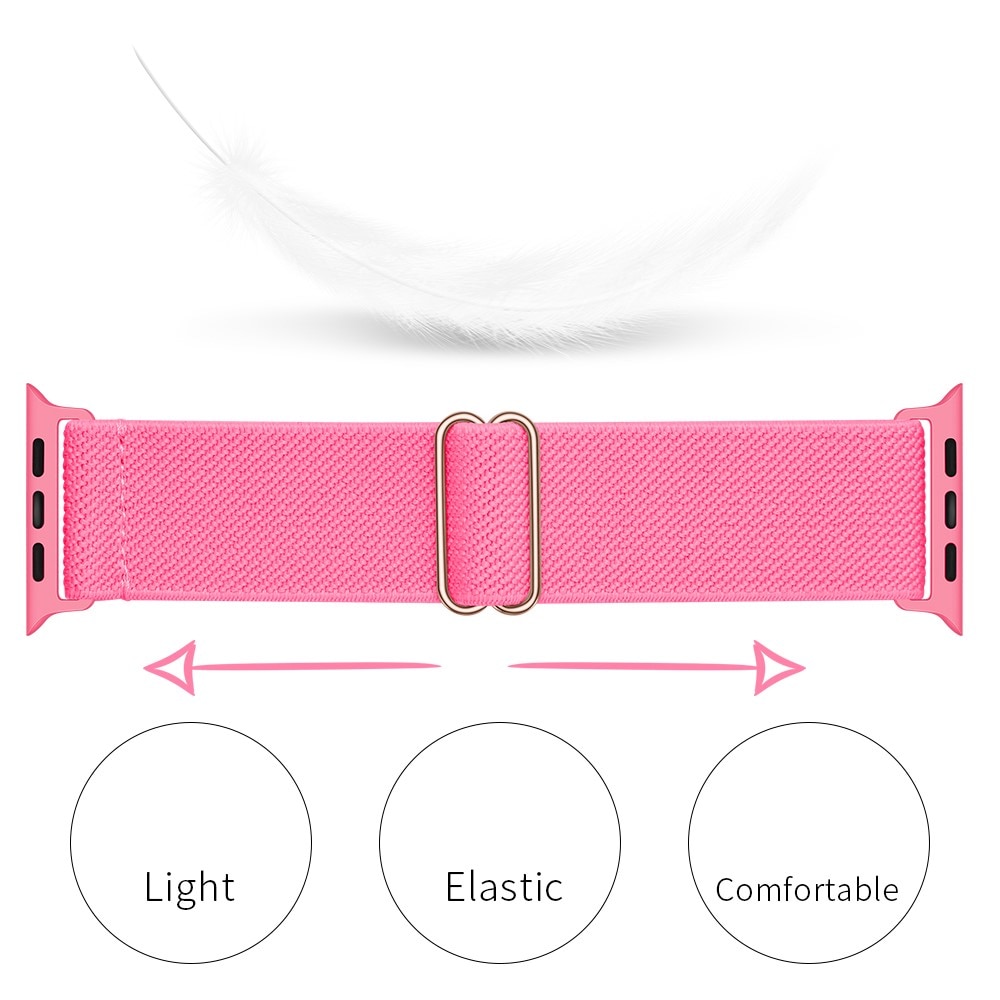 Elastiskt Nylonarmband Apple Watch Series 8 41mm Rosa
