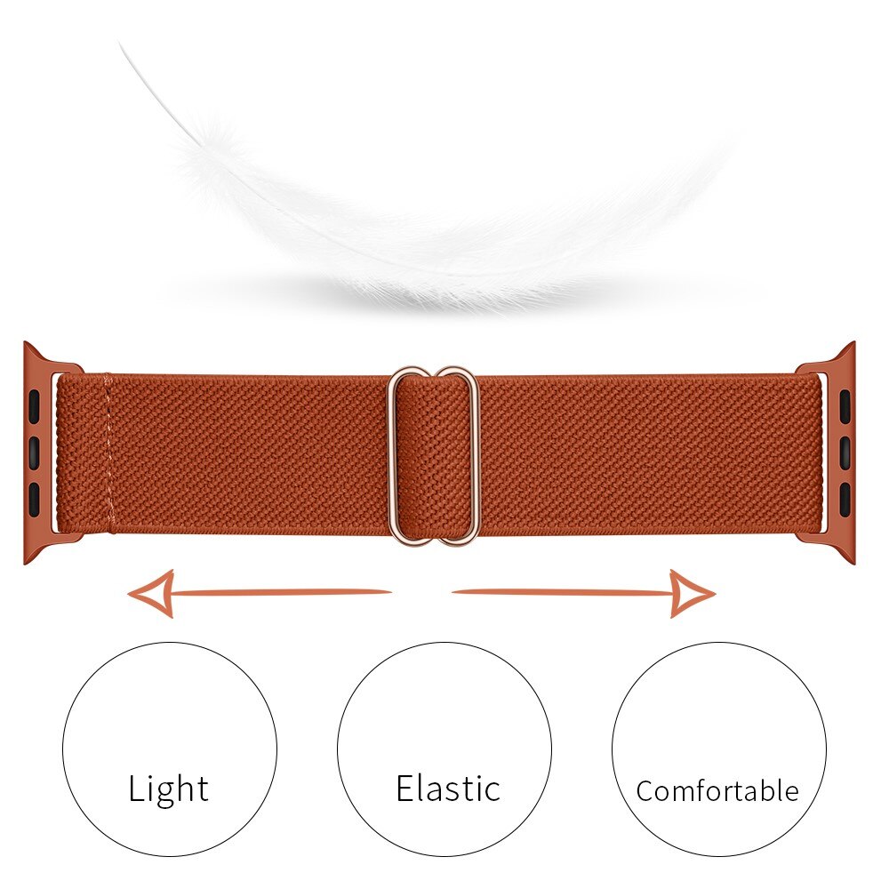Elastiskt Nylonarmband Apple Watch Series 9 41mm Brun