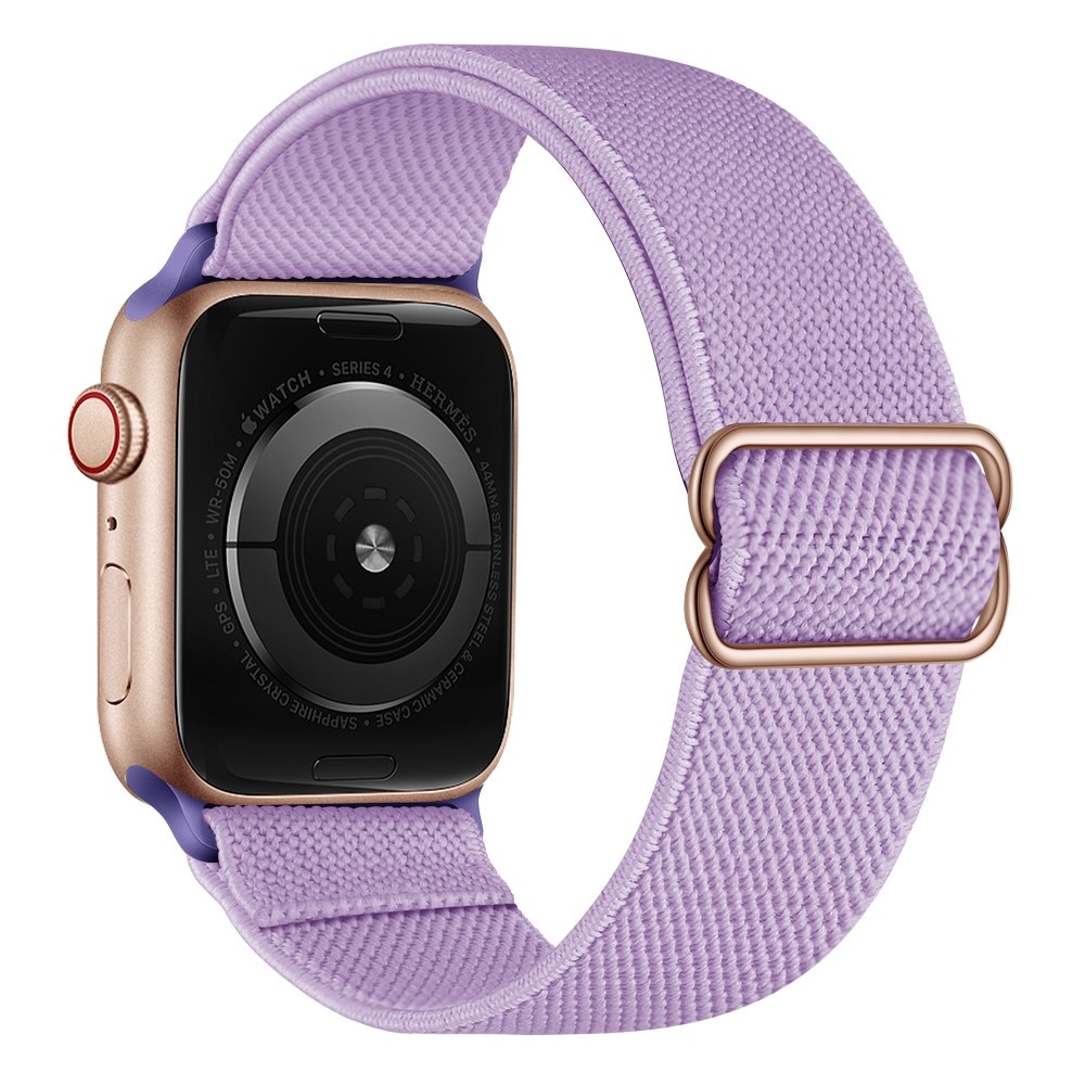 Elastiskt Nylonarmband Apple Watch 45mm Series 7 lila