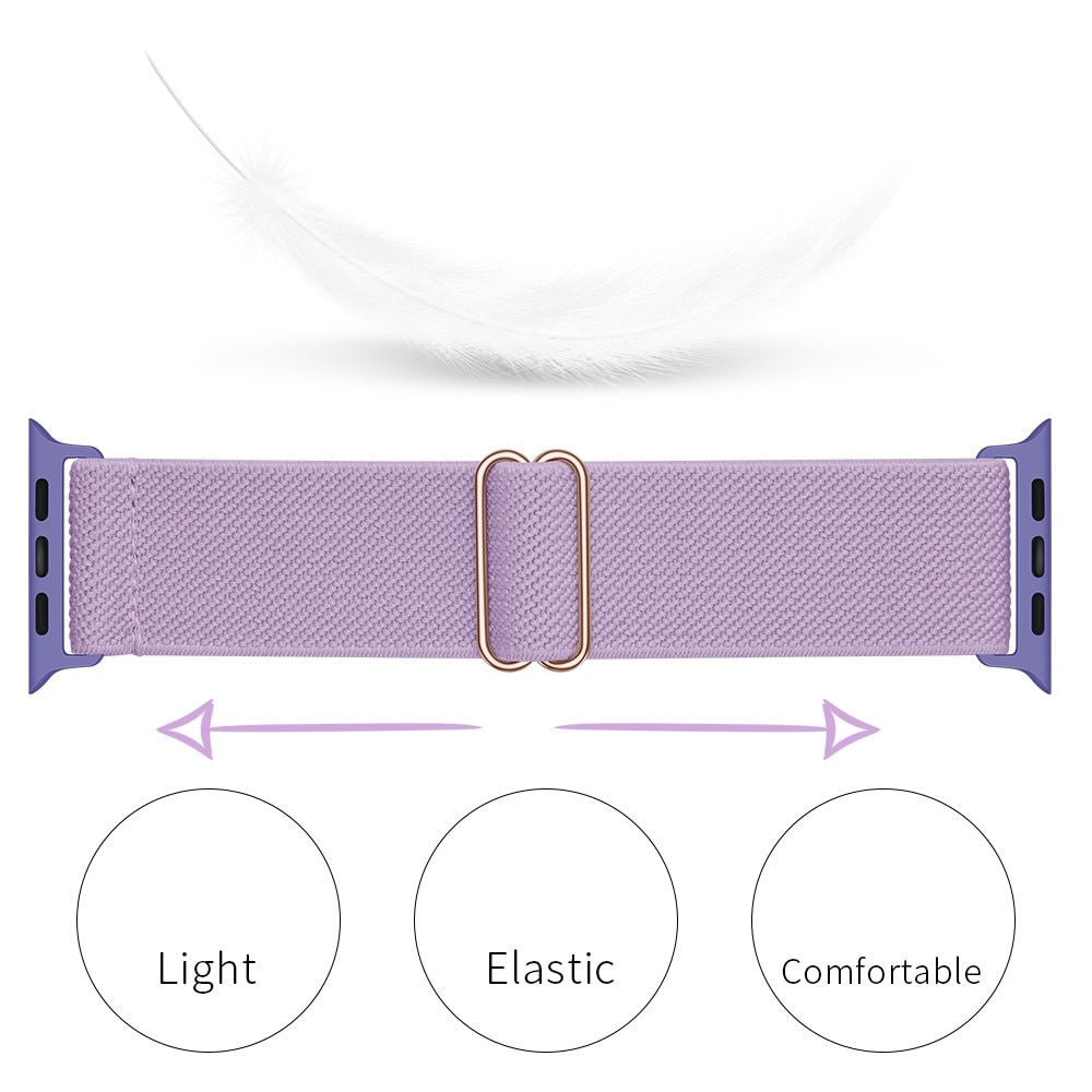 Elastiskt Nylonarmband Apple Watch 41mm Series 8 lila
