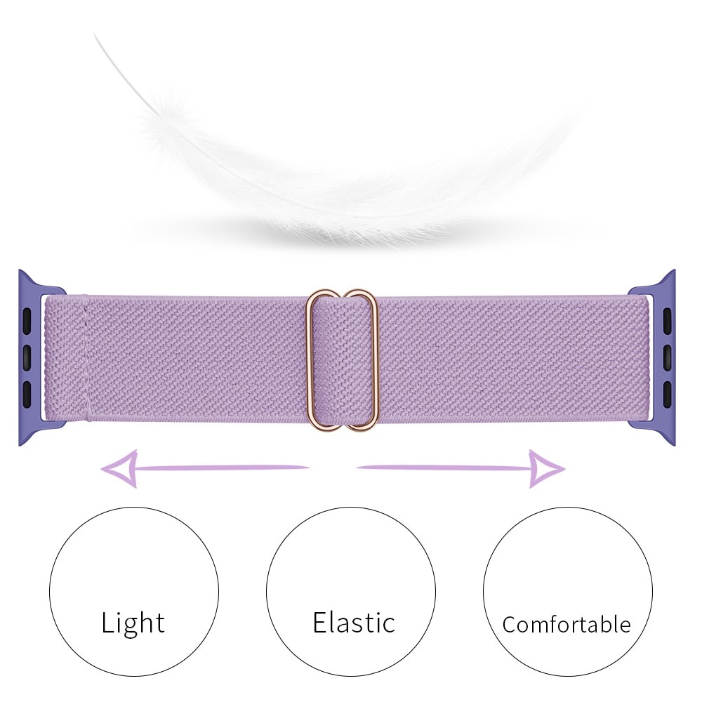 Elastiskt Nylonarmband Apple Watch 41mm Series 9 lila