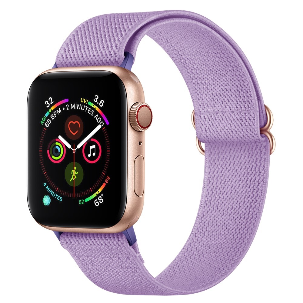 Elastiskt Nylonarmband Apple Watch SE 44mm lila