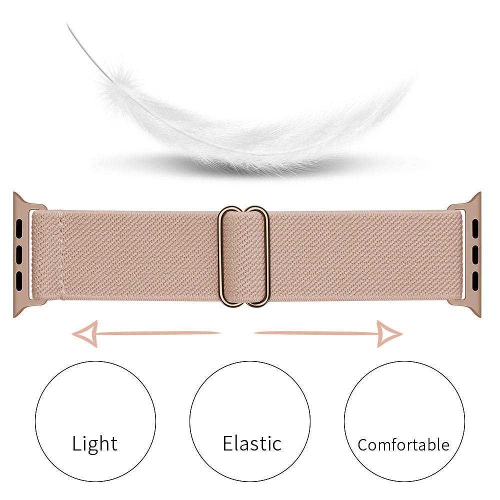 Elastiskt Nylonarmband Apple Watch Series 8 41mm Beige