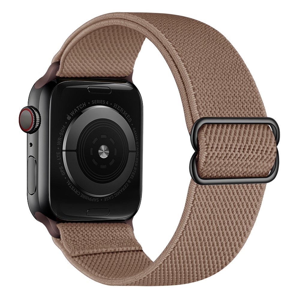 Elastiskt Nylonarmband Apple Watch 41mm Series 9 ljusbrun