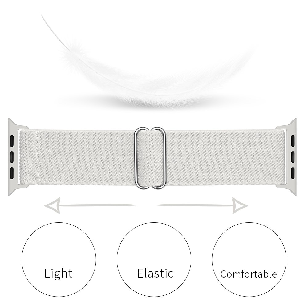 Elastiskt Nylonarmband Apple Watch Ultra 49mm vit