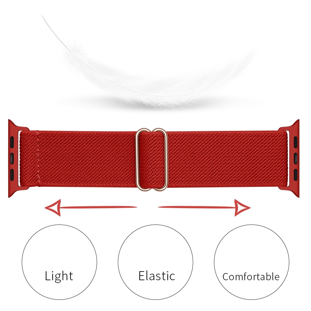 Elastiskt Nylonarmband Apple Watch Series 8 45mm Röd