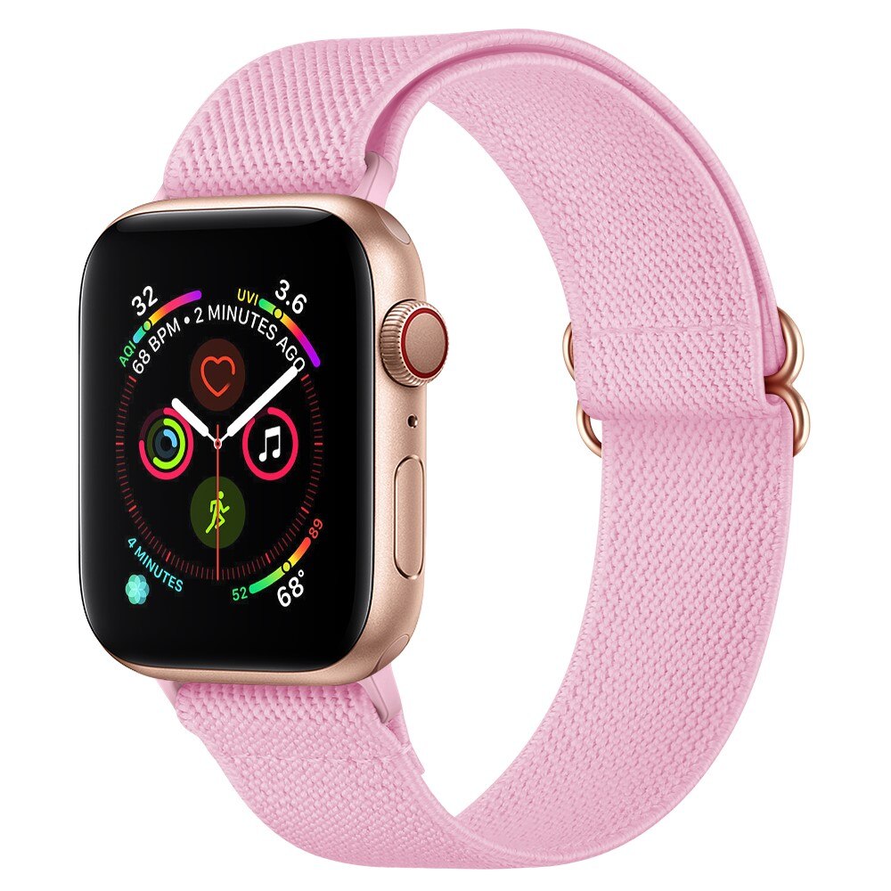 Elastiskt Nylonarmband Apple Watch 42/44/45mm rosa