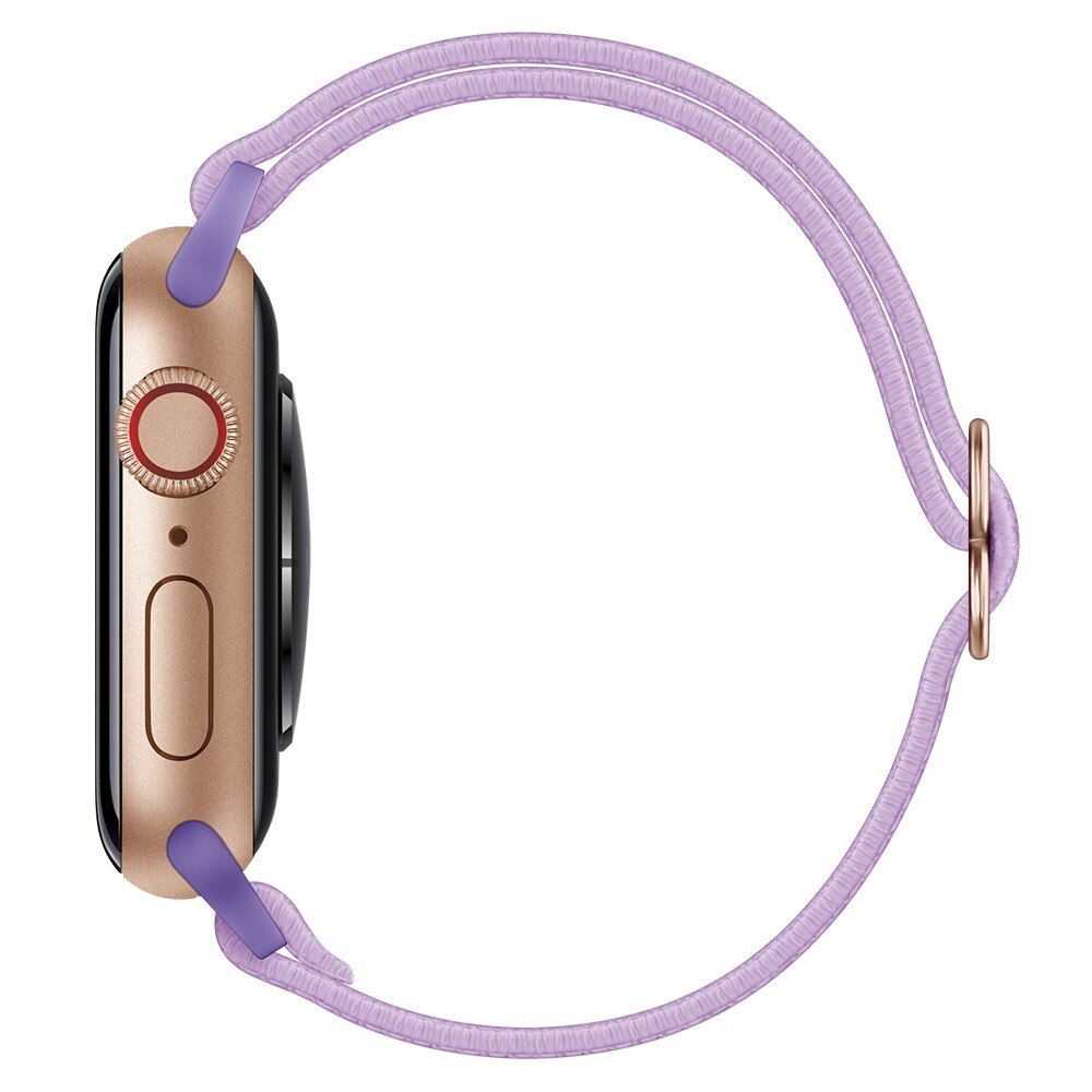 Elastiskt Nylonarmband Apple Watch 45mm Series 8 lila