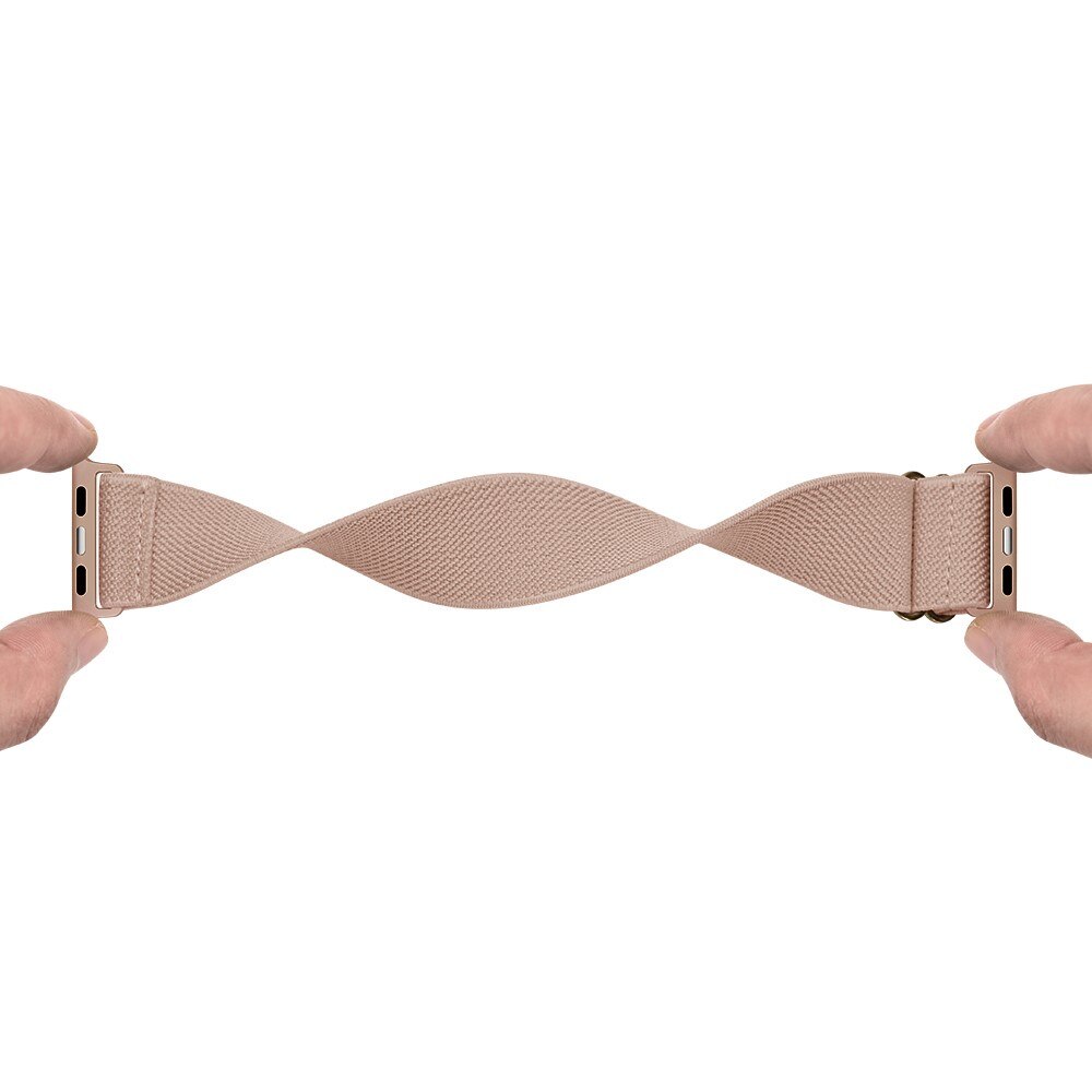 Elastiskt Nylonarmband Apple Watch Series 7 45mm Beige