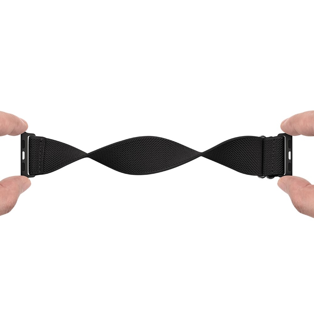 Elastiskt Nylonarmband Apple Watch Series 1-3 42mm Mörkbrun