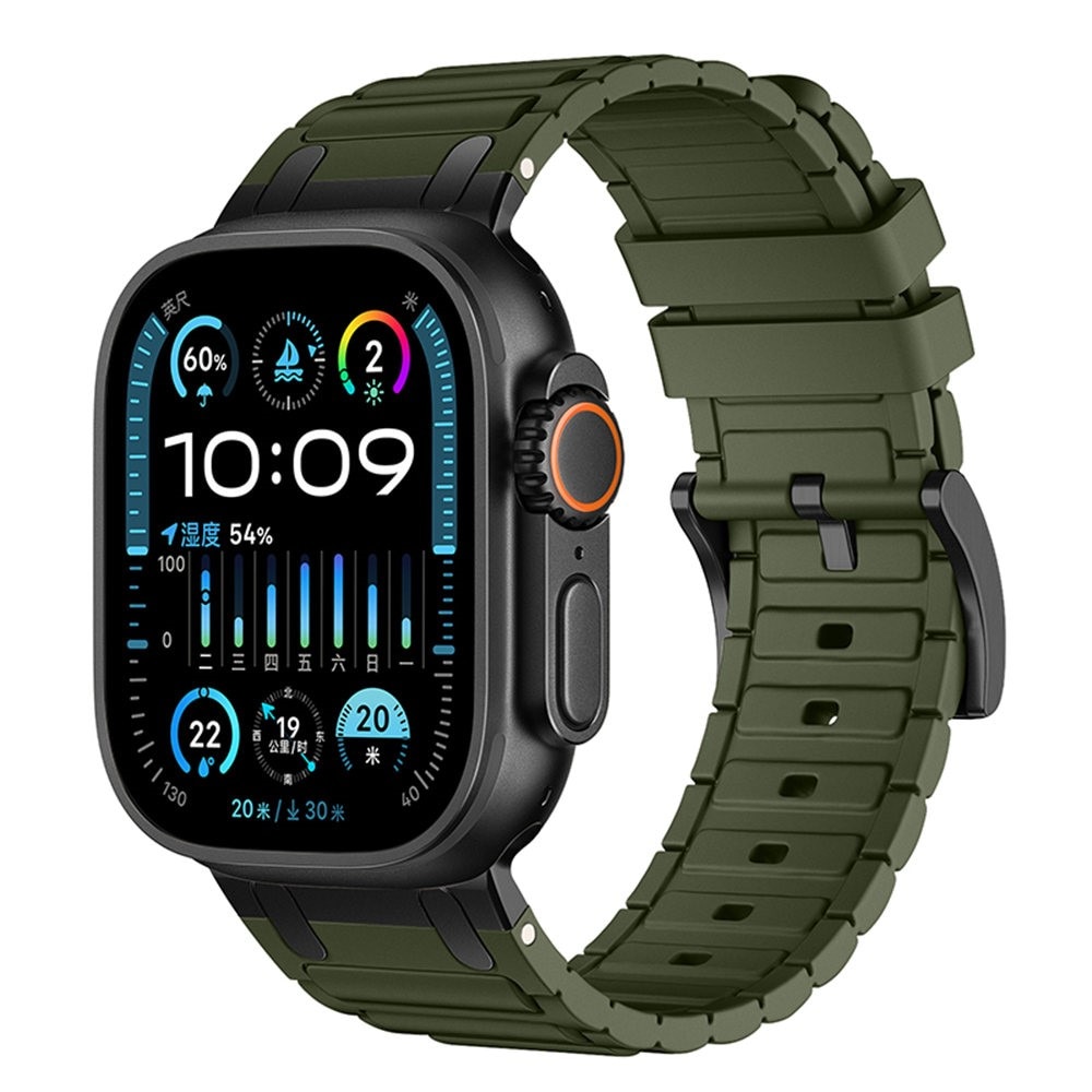 Tough Silicone Strap Apple Watch Series 1-3 42mm Mörkgrön