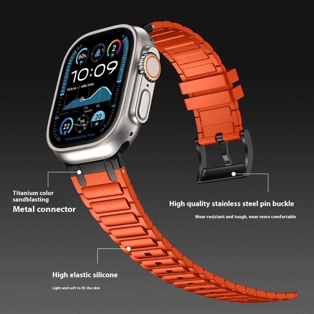 Tough Silicone Strap Apple Watch Series 1-3 42mm Mörkgrön