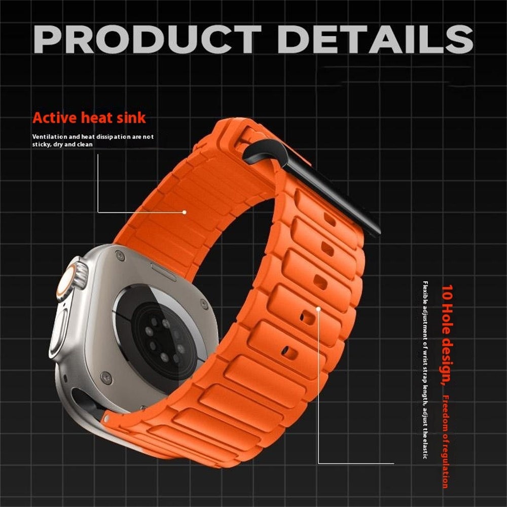 Tough Silicone Strap Apple Watch Series 1-3 42mm Mörkgrön