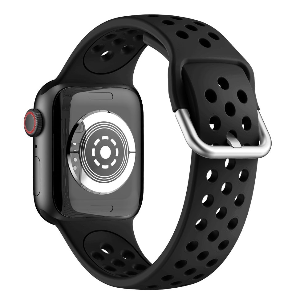 Silikonarmband Sport Apple Watch 42/44/45 mm svart